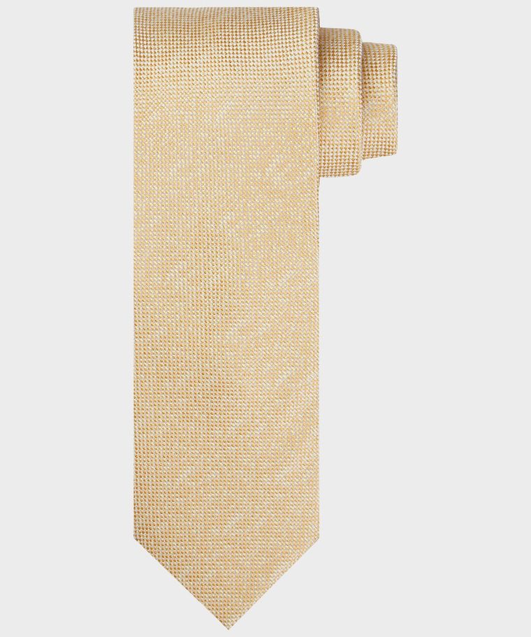 Gele zijden stropdas