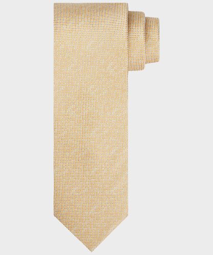 null Yellow silk tie