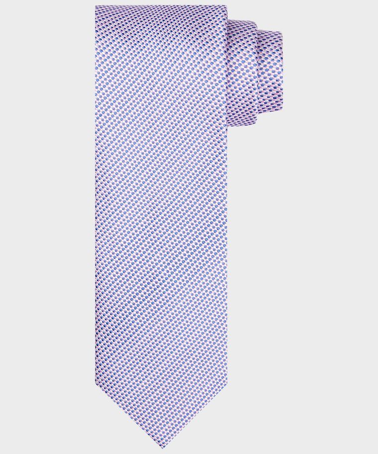 Roze grafische zijden stropdas