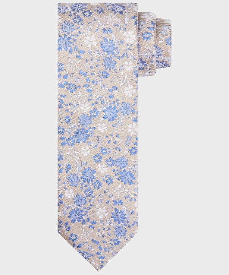 Michaelis camel floral silk tie