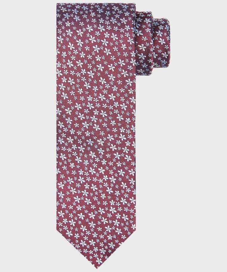 Michaelis red flowerprint tie