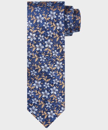 null Navy flowerprint tie