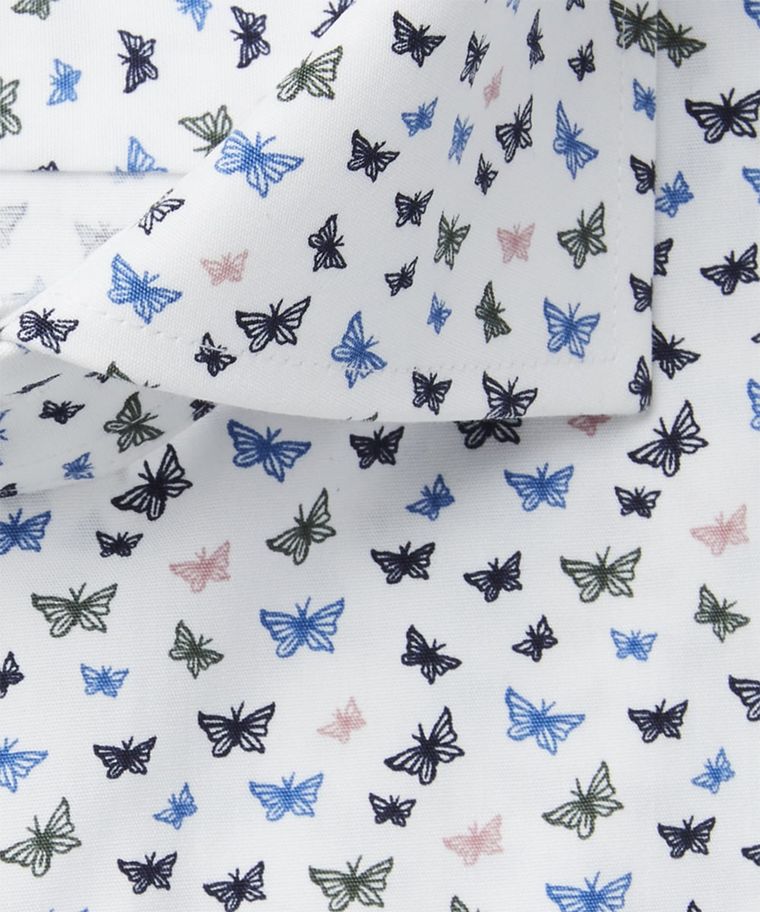 White butterfly print shirt