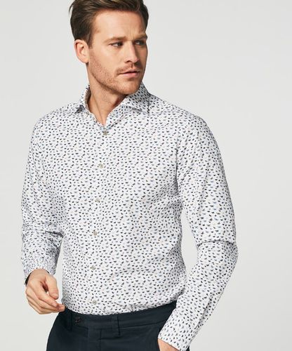 null White butterfly print shirt