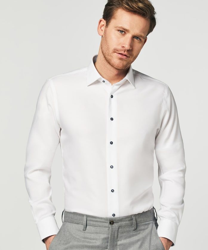 White twill shirt extra LS