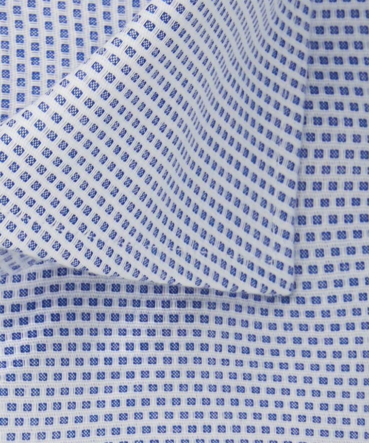 Blauw dobby overhemd