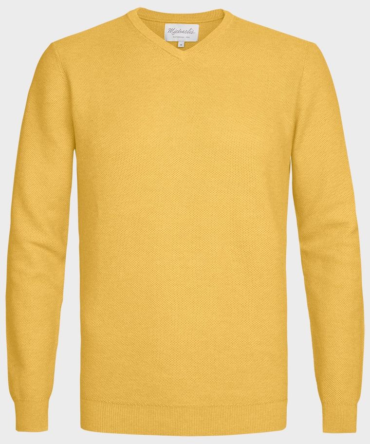 Yellow v-neck pullover