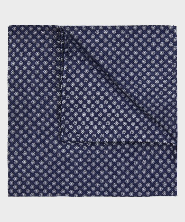 Michaelis grey graphic silk pocket square