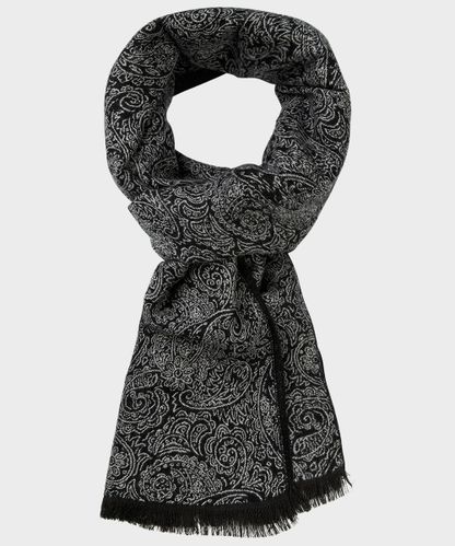 null Black woven scarf