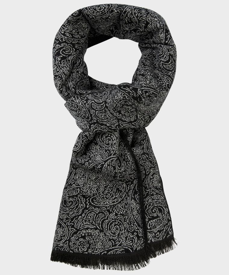 Black woven scarf