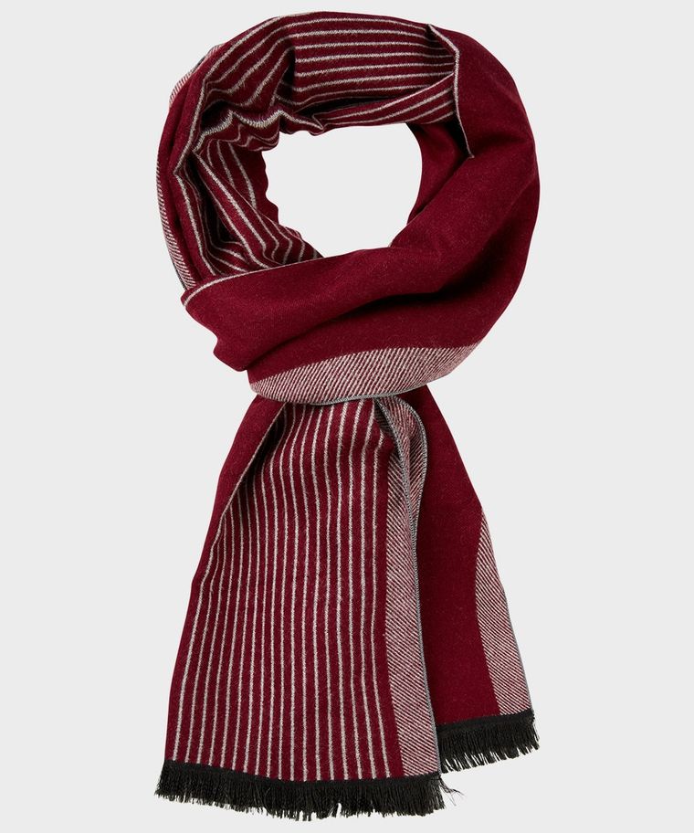 Michaelis red striped scarf