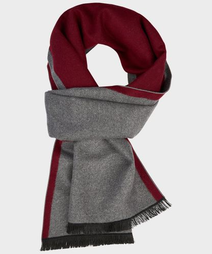 null Bordeaux woven scarf