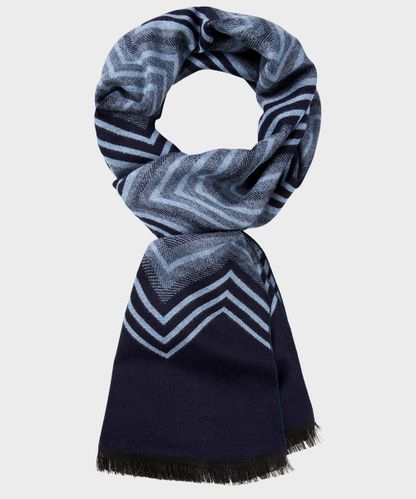 null Blauw geweven sjaal