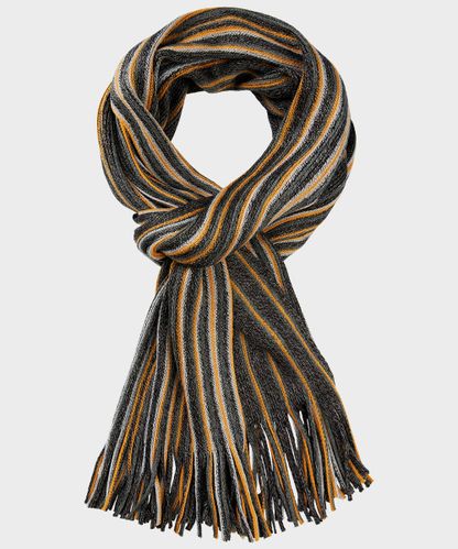 null Yellow striped scarf
