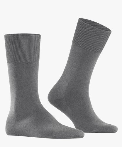 No Label Falke grijs mélange clima wool sokken
