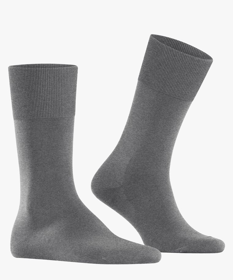 Falke grijs mélange clima wool sokken