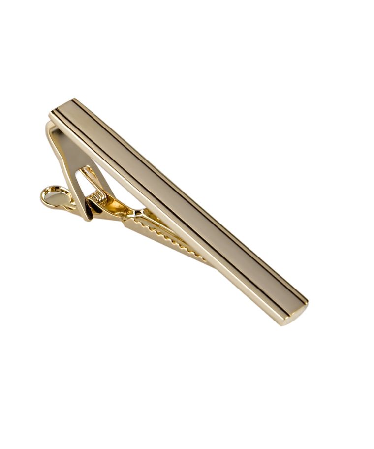Michaelis brushed gold coloured 56 mm tie clip