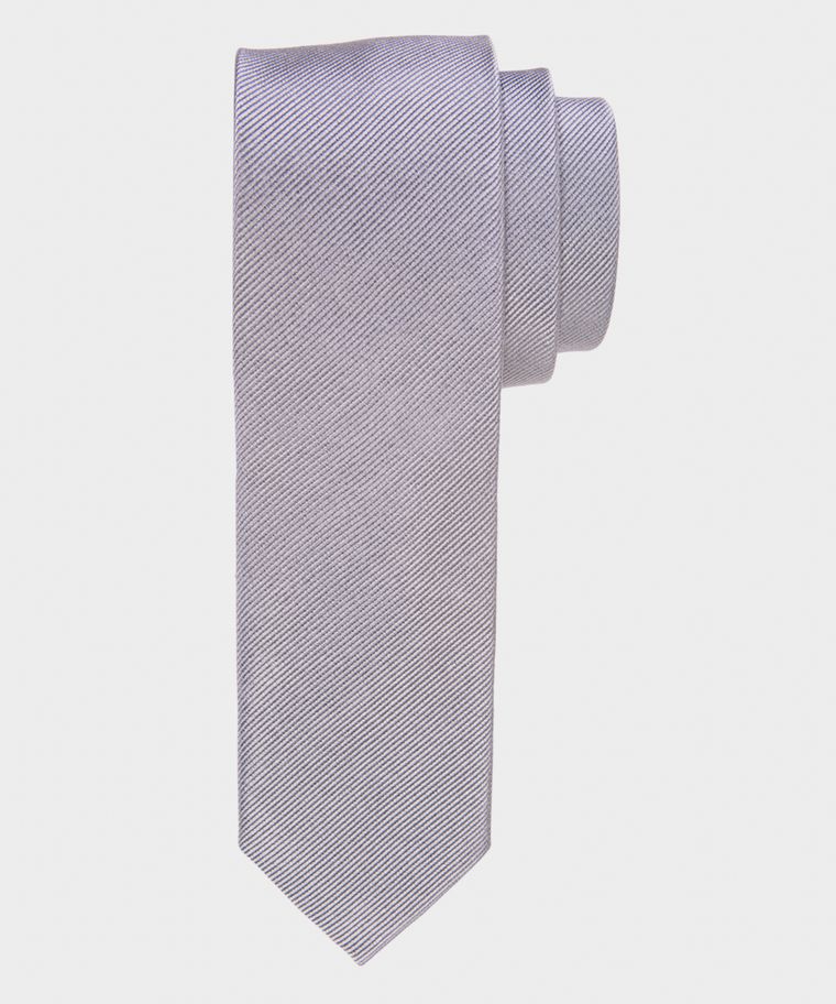 Grey skinny silk tie