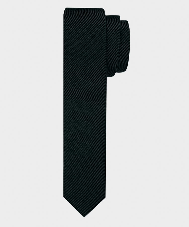Michaelis black super skinny silk tie