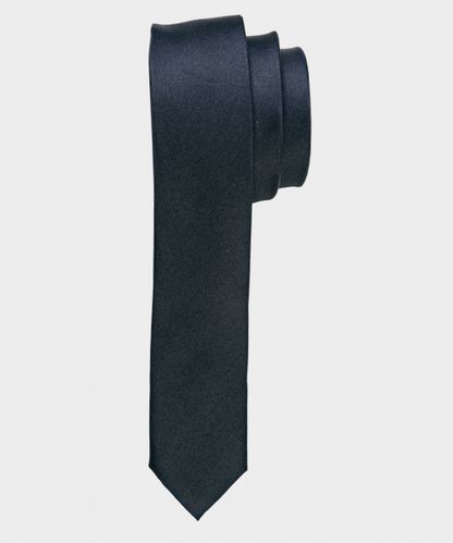 null Black super skinny silk tie