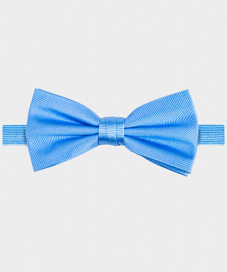 Michaelis blue solid silk bowtie