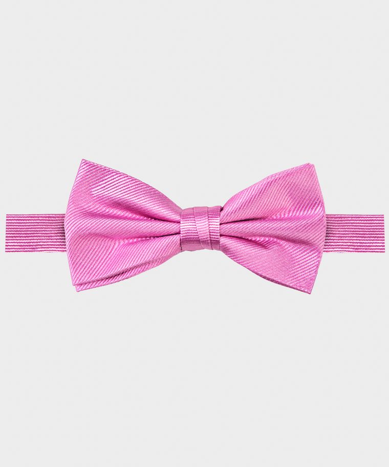 Michaelis pink solid silk bowtie