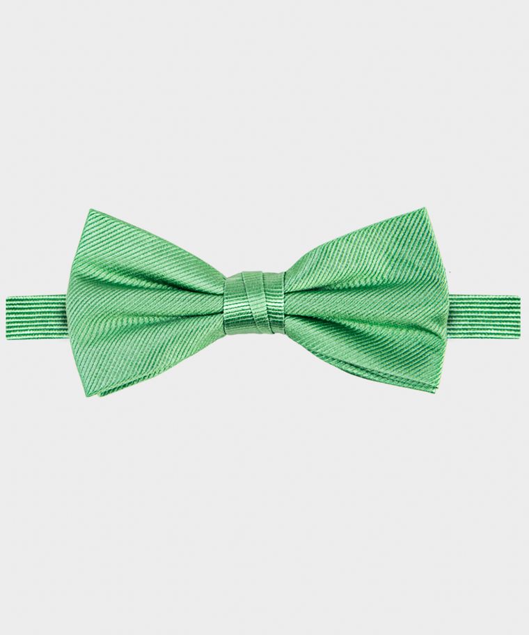 Michaelis green solid silk bowtie