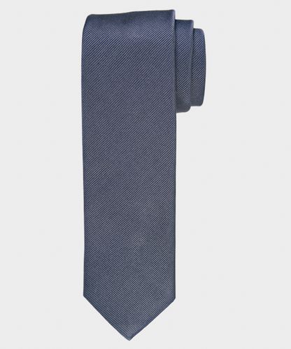 null Anthra solid silk tie