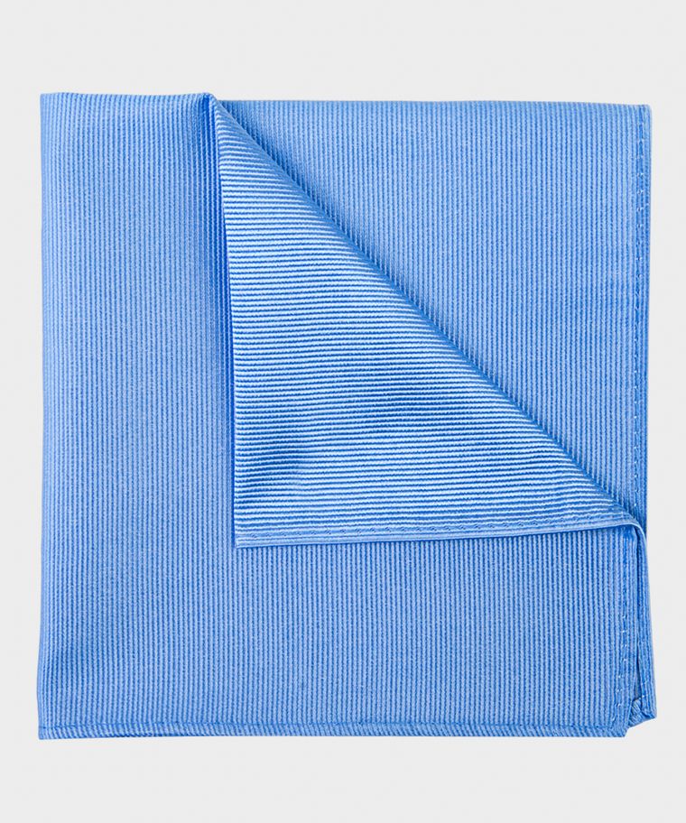 Michaelis light blue silk pocket square