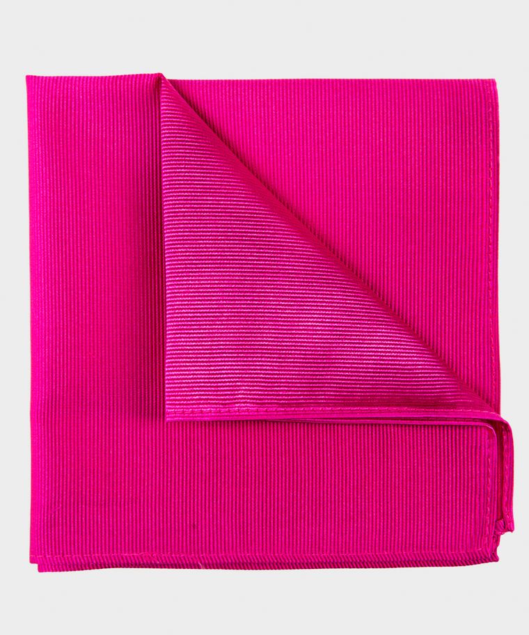 Michaelis fuxia silk pocket square