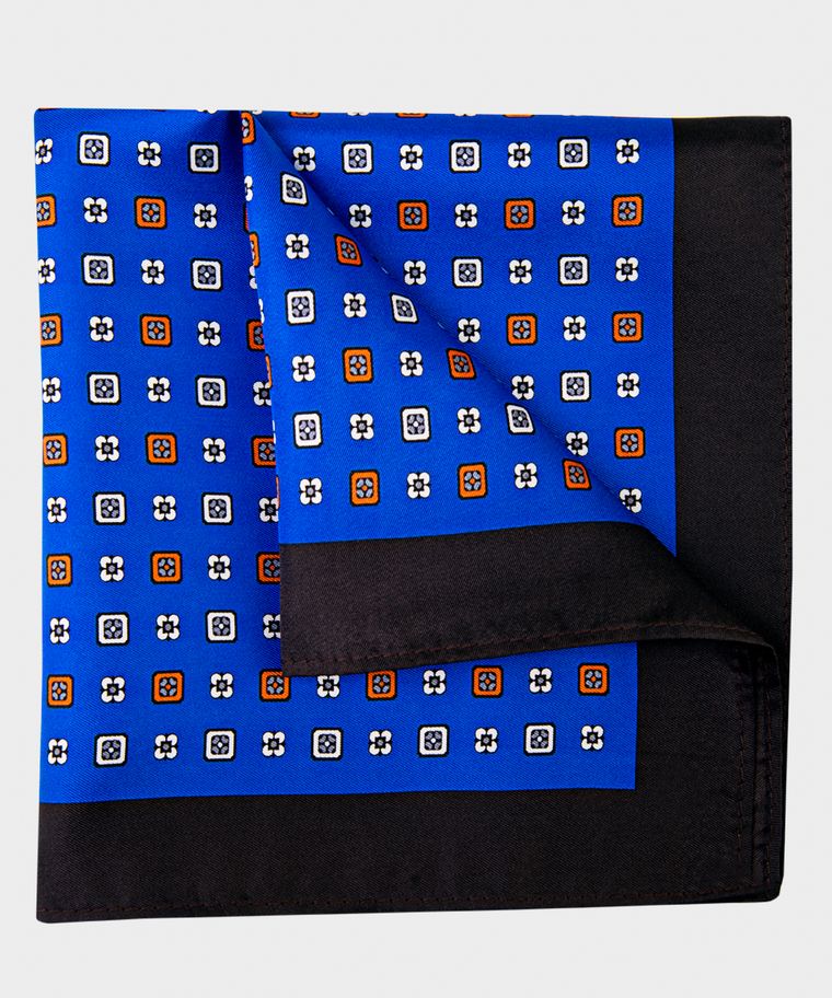 Royal printed silk pocket square