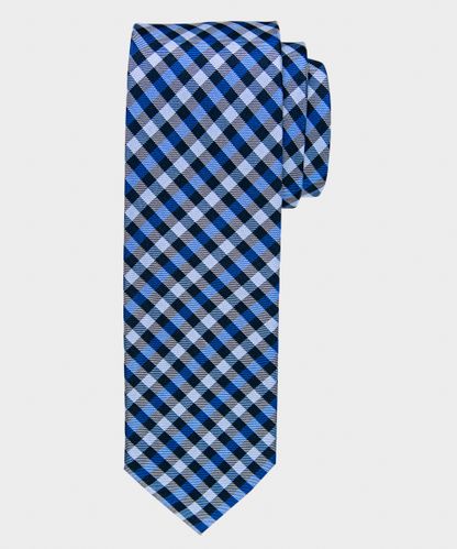 null Royal checked silk tie