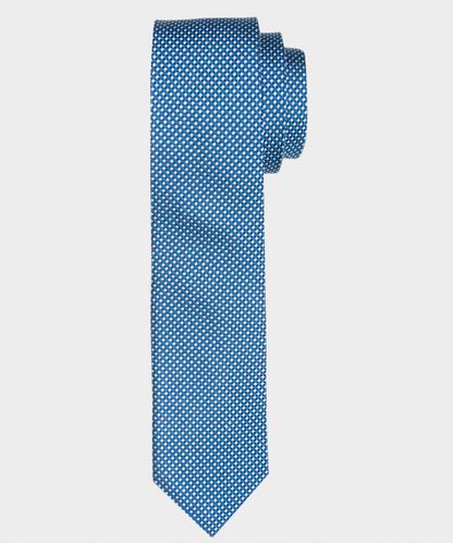 null Navy skinny silk tie