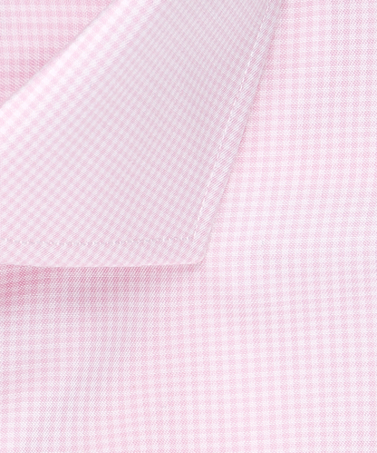 null Pink check twill cotton shirt