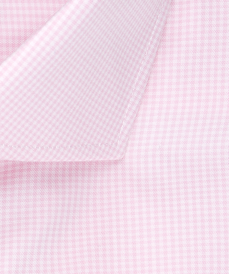 Roze ruit katoenen overhemd