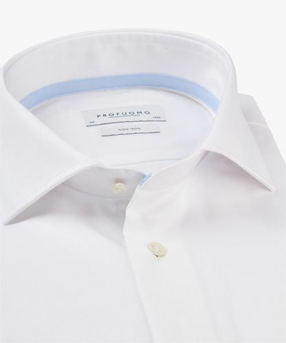 PROFUOMO White two-ply twill shirt
