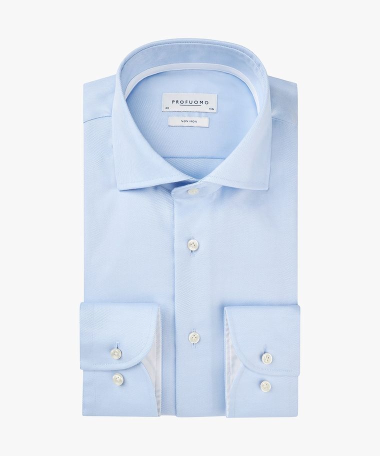 Blue two-ply twill shirt