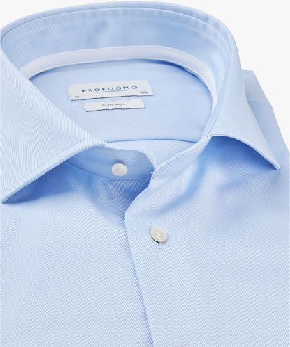 PROFUOMO Blue two-ply twill shirt