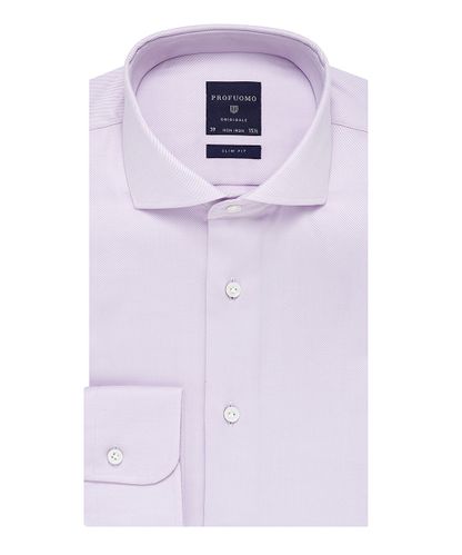 null Lilac two-ply twill cotton shirt