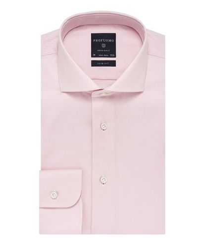 null Pink two-ply twill cotton shirt