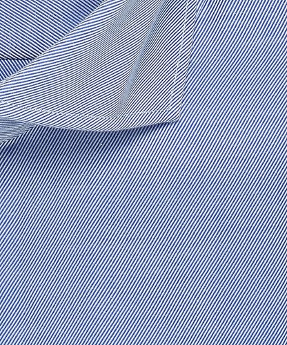 null Mid blue two-ply twill cotton shirt
