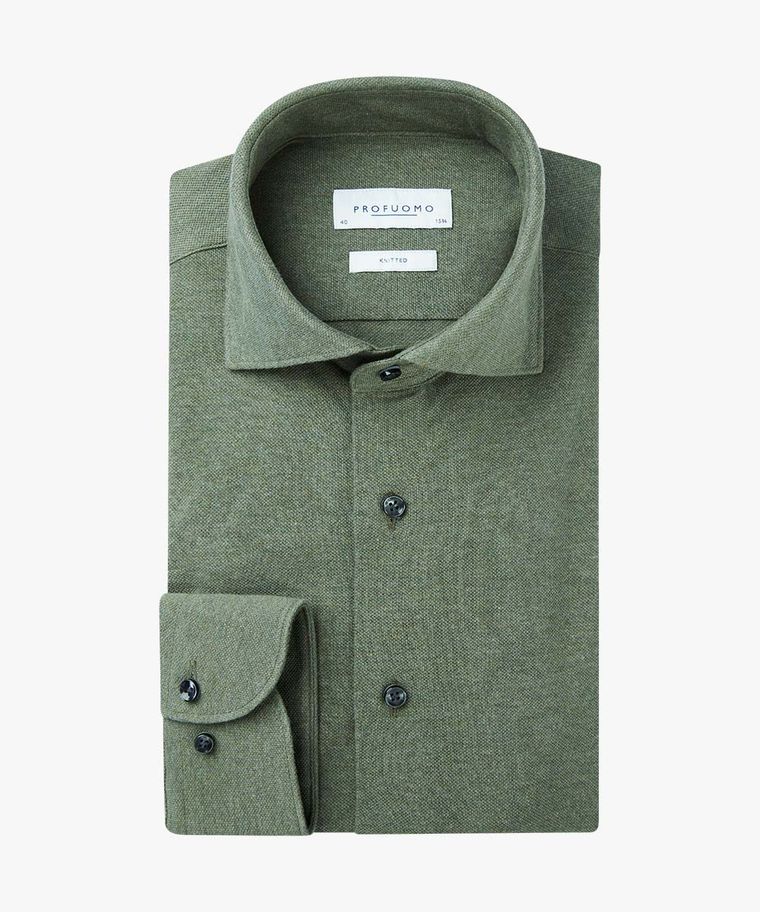 Armeegrünes Piqué-Hemd