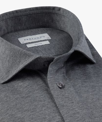 null Grey single jersey knitted shirt