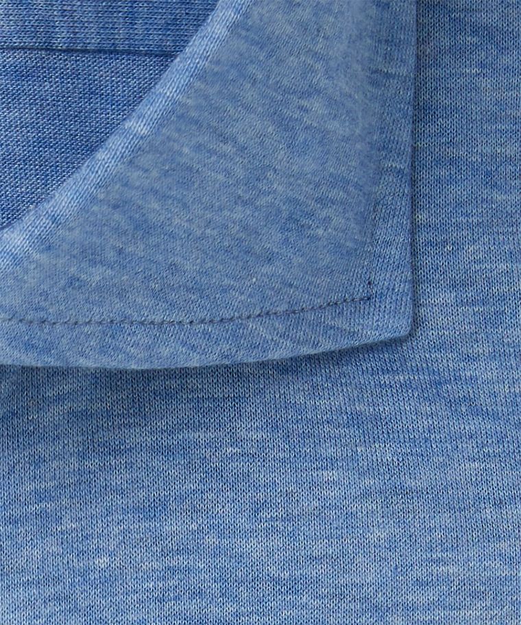 Blauw single jersey knitted overhemd