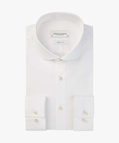 PROFUOMO White super slim-fit stretch shirt
