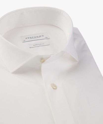 PROFUOMO Weißes Super Slim Fit-Hemd mit Stretch