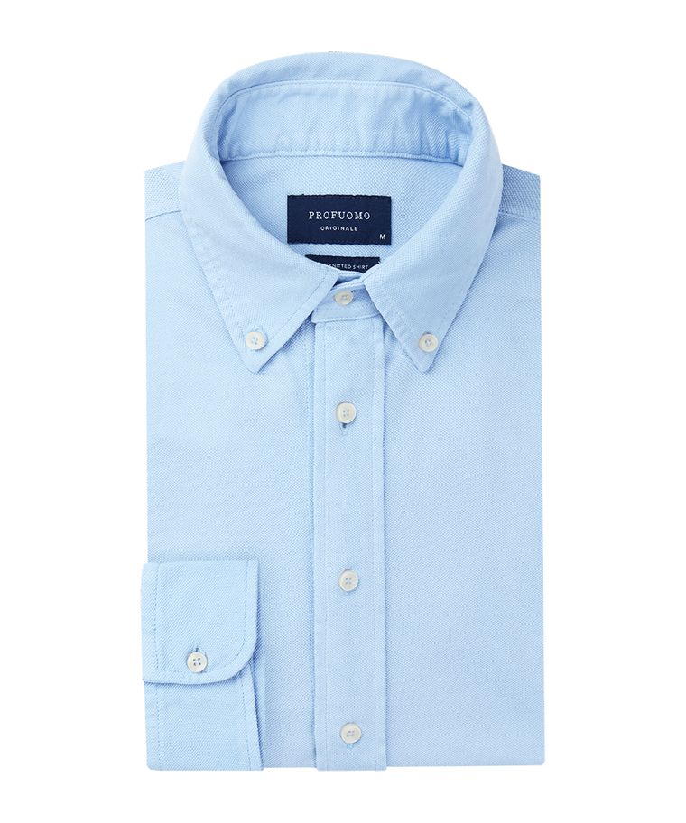 Light blue garment dyed shirt