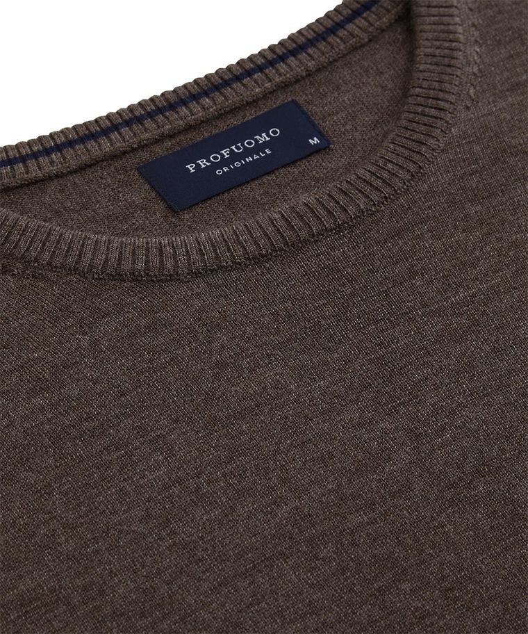 PULLOVER CREW-NECK TAUPE
