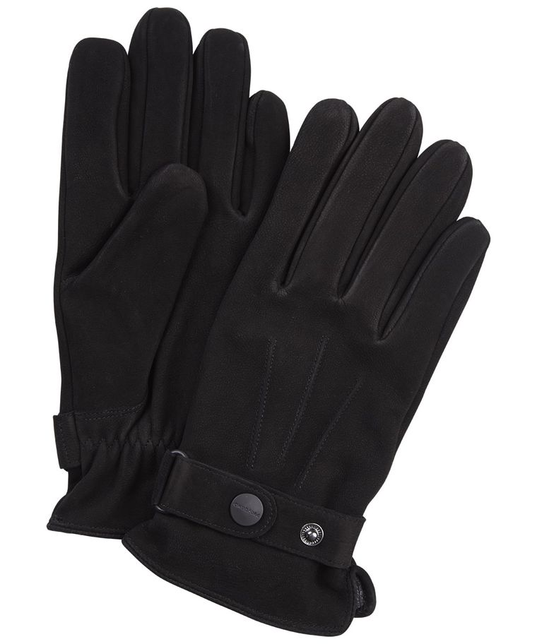 Zwarte nubuck handschoenen