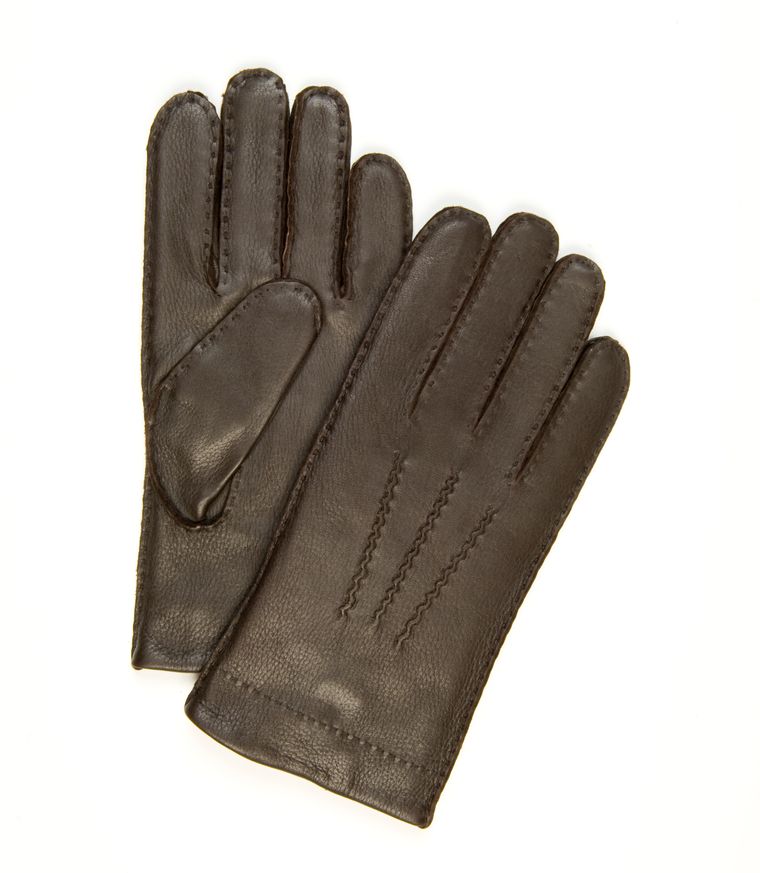 Brown deer leather gloves